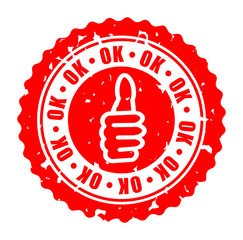 Vector round stamp OK