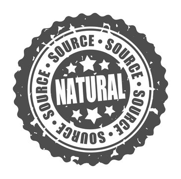 Vector round stamp NATURAL