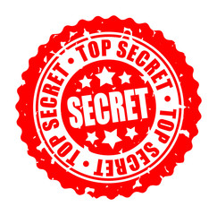 Vector round stamp TOP SECRET