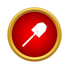 Sapper shovel icon in simple style on a white background
