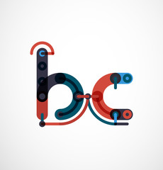 Colorful funny cartoon letter icon