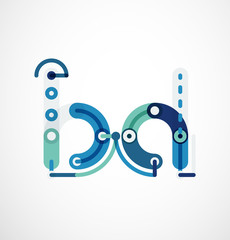 Colorful funny cartoon letter icon