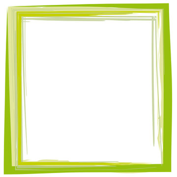 Rahmen quadrat gemalt grün