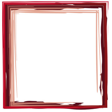 roter Rahmen Quadrat gemalt