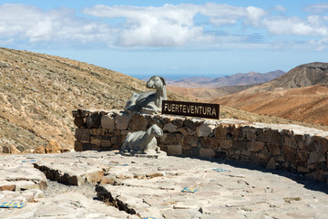 Beautiful volcanic mountains on  Fuerteventura. Canary Islands.