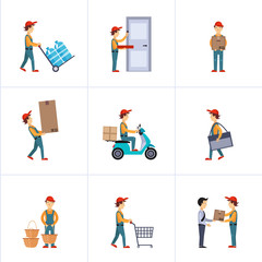 Obraz premium Delivery Person Freight Logistic Business Service