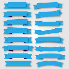 Blue ribbons vector