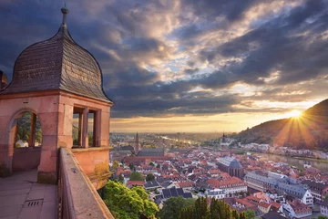 Heidelberg. Bild der deutschen Stadt Heidelberg bei Sonnenuntergang. © rudi1976
