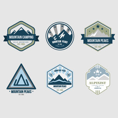 Vintage Outdoor Camp Badges and Logo Emblems - obrazy, fototapety, plakaty