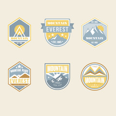 Vintage Outdoor Camp Badges and Logo Emblems