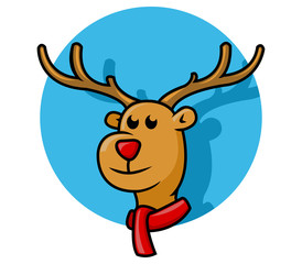 Rudolph Cute Head