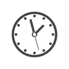 Simple round clock, vector illustration