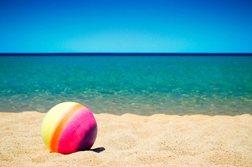 Colorful, ball, beach