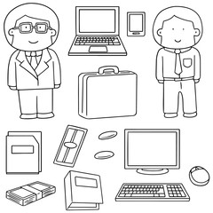 vector set of businessman