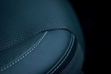 Luxury car interior details. Leather seat