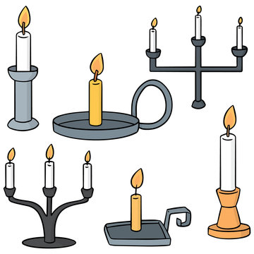 vector set of candle stick