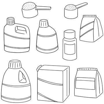 vector set of detergent