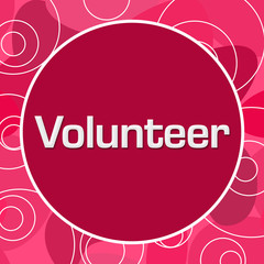 Volunteer Pink Random Rings Circle 
