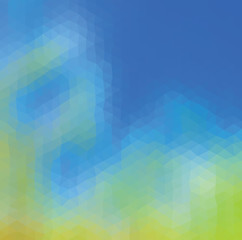 Multicolor blue triangels.