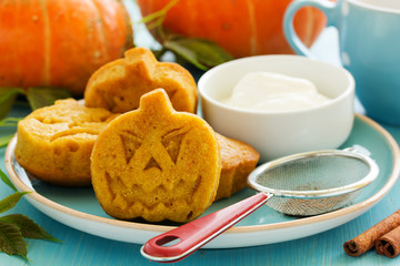 Pumpkin cookies on Halloween.