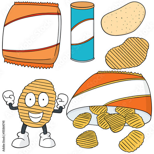 "vector set of potato chips" Stock image and royalty-free vector files