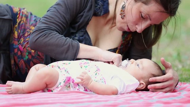 Mother with baby