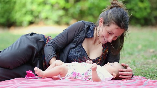 Mother with baby