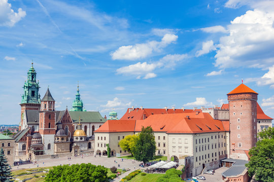 Wawel, royal castle and cathedral in Cracow, Poland