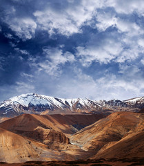 Naklejka na ściany i meble Mountain landscape in Ladakh, Jammu and Kashmir State, North India
