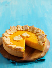 Pumpkin Pie on Thanksgiving Day feast.