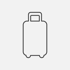Suitcase. Line Icon Vector. Baggage Sign isolated on white background. Flat design style
