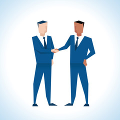 Illustration Of Two Businessmen Shaking Hands