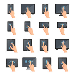 Hand Gestures On Touch Digital Devices