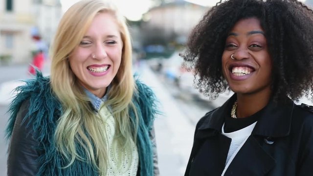 Women laughing