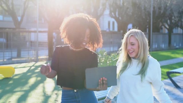 Listening to music on tablet