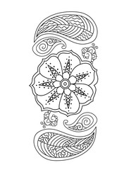 Mehendi vertical design.