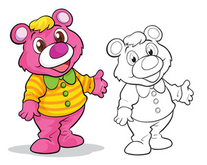Cute bear cartoon mascot