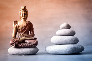 Buddha and stones