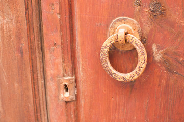 latch and rusty old lock