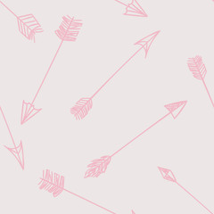 hand-drawn doodle seamless pattern with arrows