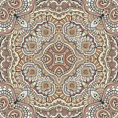 Abstract vector decorative ethnic hand drawn sketchy contour sea