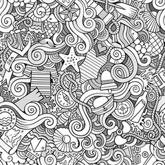 Seamless pattern sealife and marine