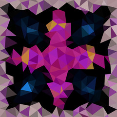 Fototapeta premium Kaleidoscopic low poly triangle style vector mosaic background