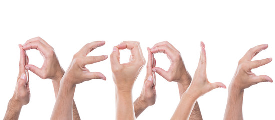 Das Wort people aus Händen geformt