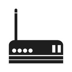 Fototapeta premium flat design wifi router icon vector illustration
