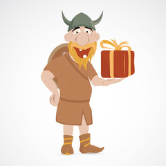 Funny cartoon viking