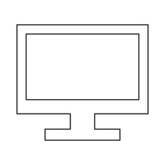 simple flat design computer monitor icon vector illustration