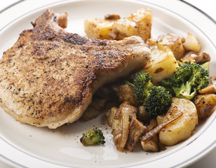 pork chops with vegetables