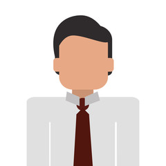 flat design faceless businessman portrait icon vector illustration