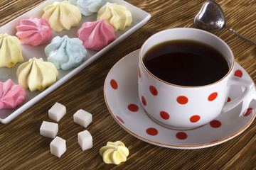 Meringue Cookies and cup of tea